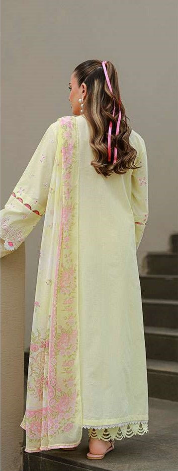 3-piece unstitched Lawn Suit ┃Zellbury