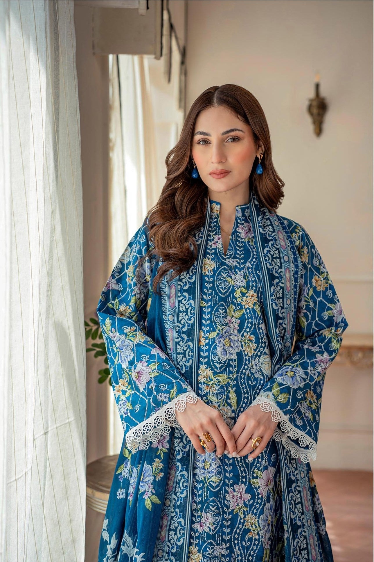 Raha Premium Printkari by Rajbari Vol 02 - Design 03 - Unstitched 3 Piece