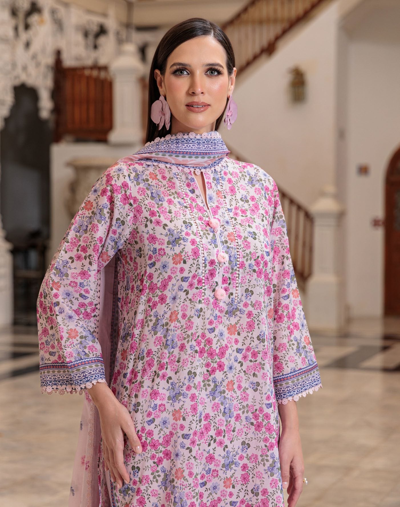 GulAhmed Silent Meadow Printed Lawn Suit