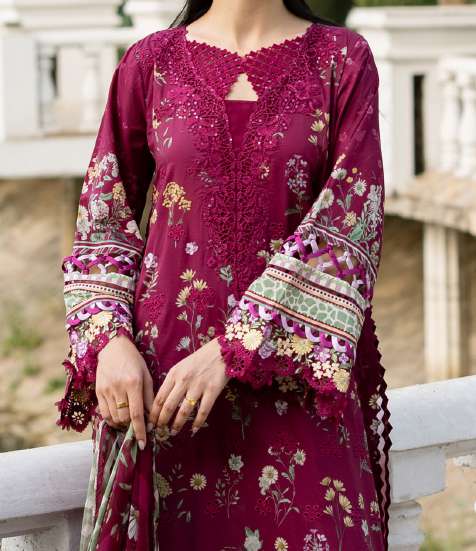 Elaf Premium ESG-2A Nora Unstitched 3 Piece Lawn Suit