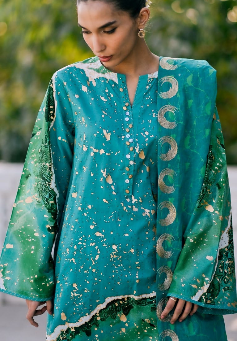 GulAhmed Fresh Aura Embroidered Lawn Suit