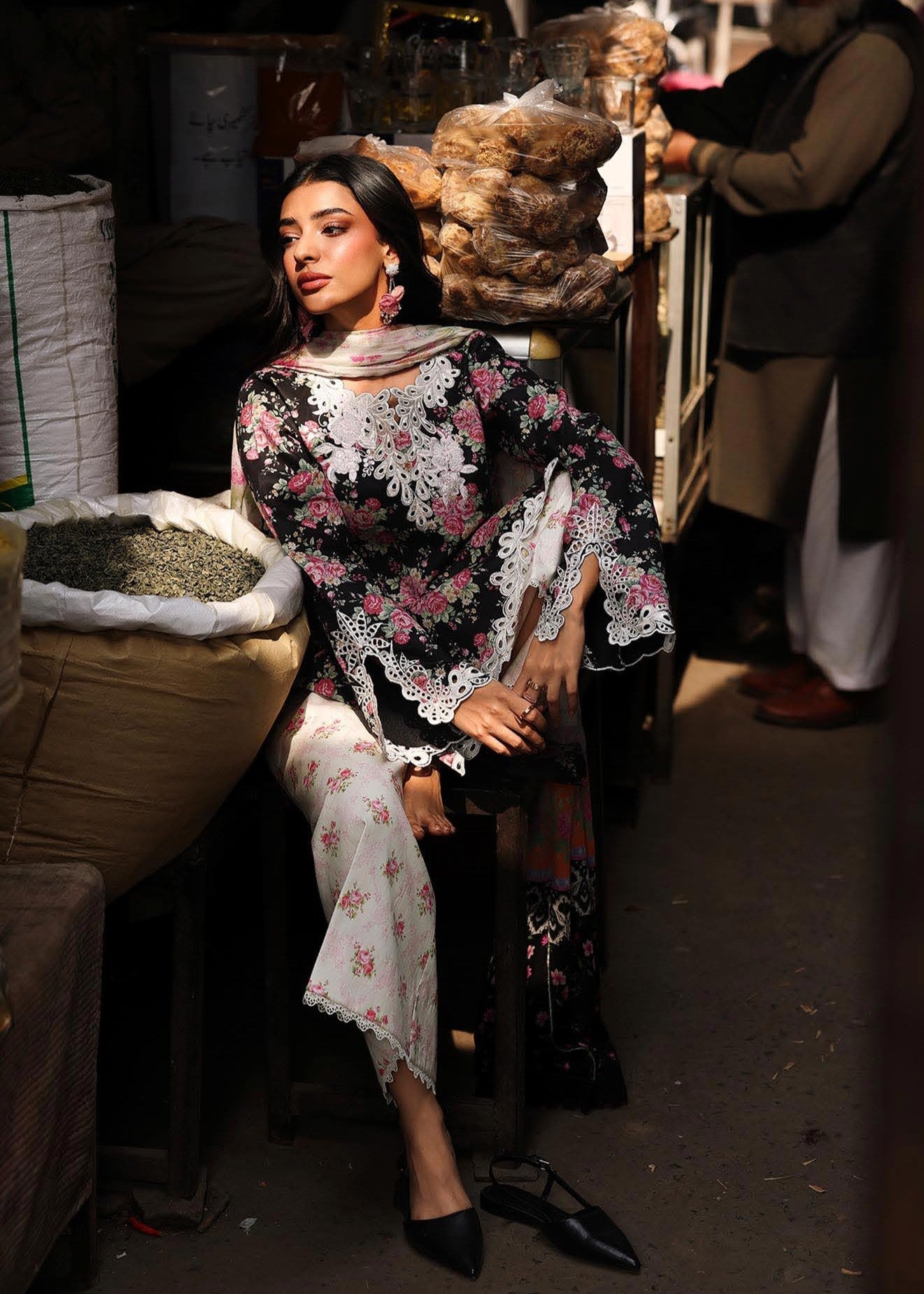 RajBari Nissa Floral Symphony Embroidered Lawn Unstitched 3Pc Suit