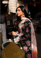 RajBari Nissa Floral Symphony Embroidered Lawn Unstitched 3Pc Suit