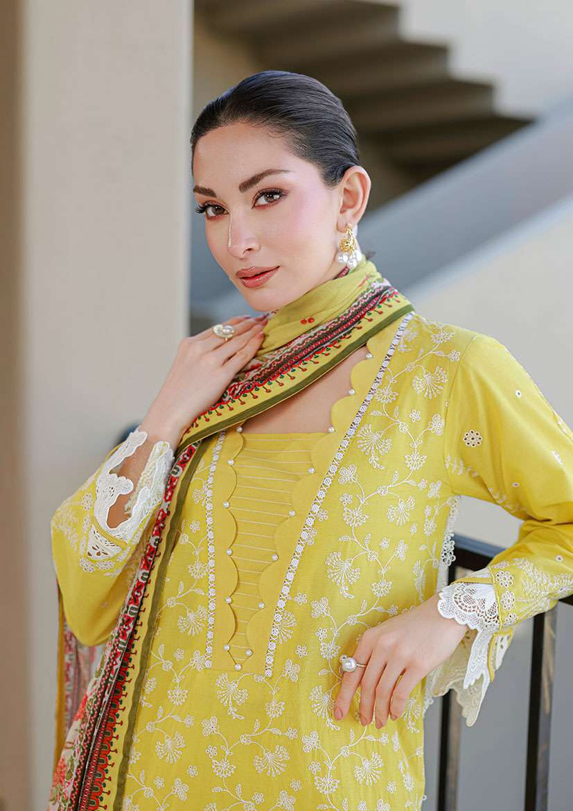 3-piece unstitched Lawn Suit ┃Zellbury