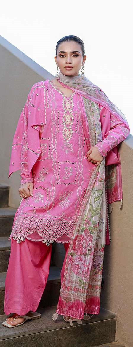 3-piece unstitched Lawn Suit ┃Zellbury