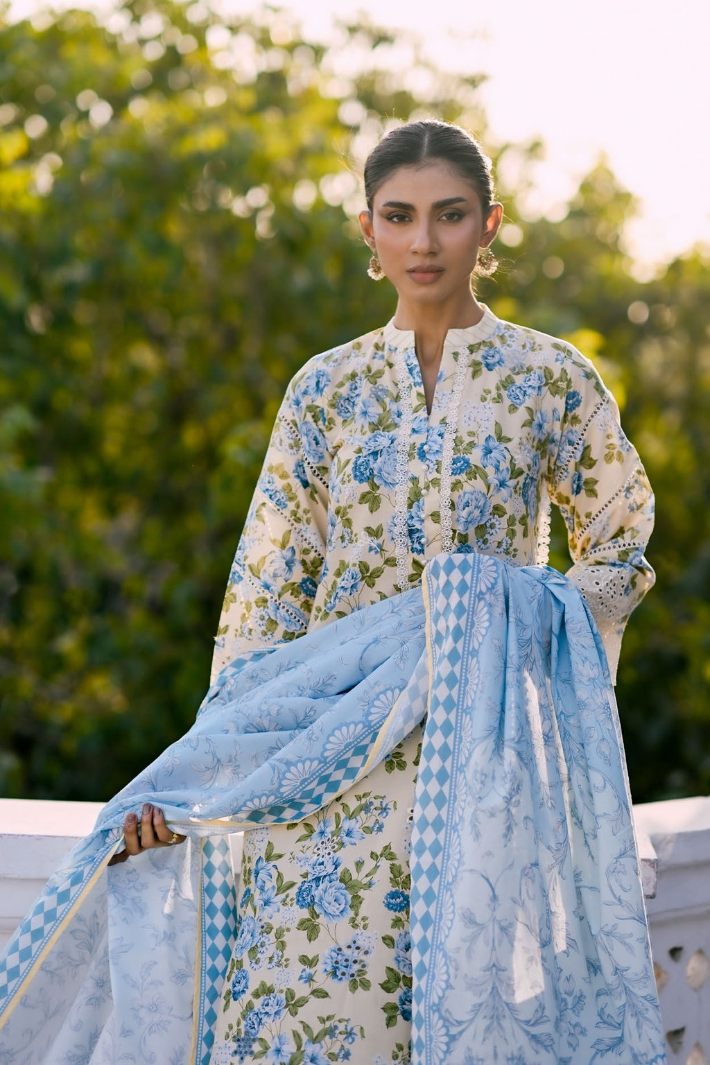 GulAhmed Blossom Thread Embroidered Lawn Suit