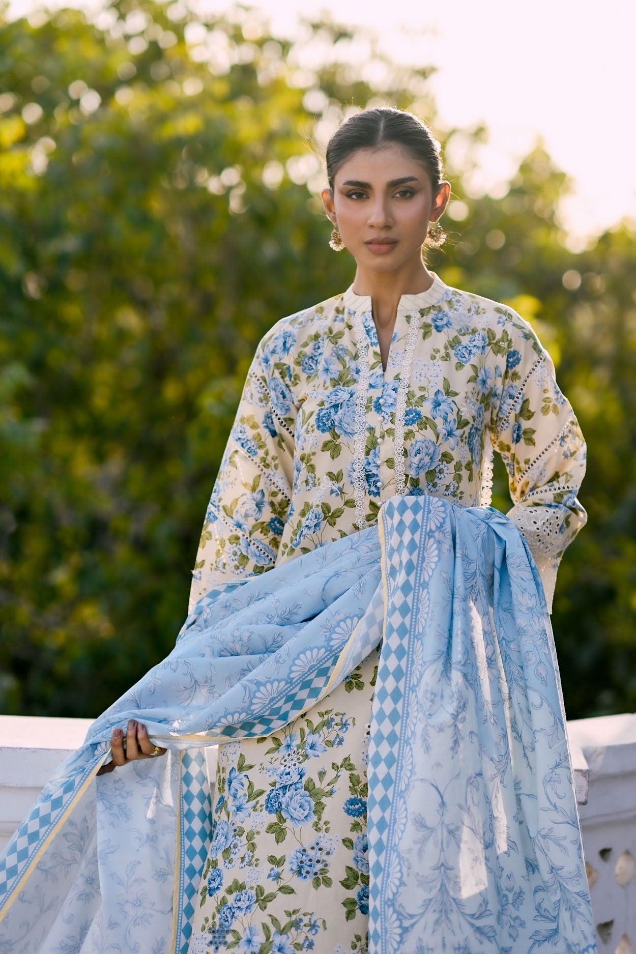 GulAhmed Blossom Thread Embroidered Lawn Suit
