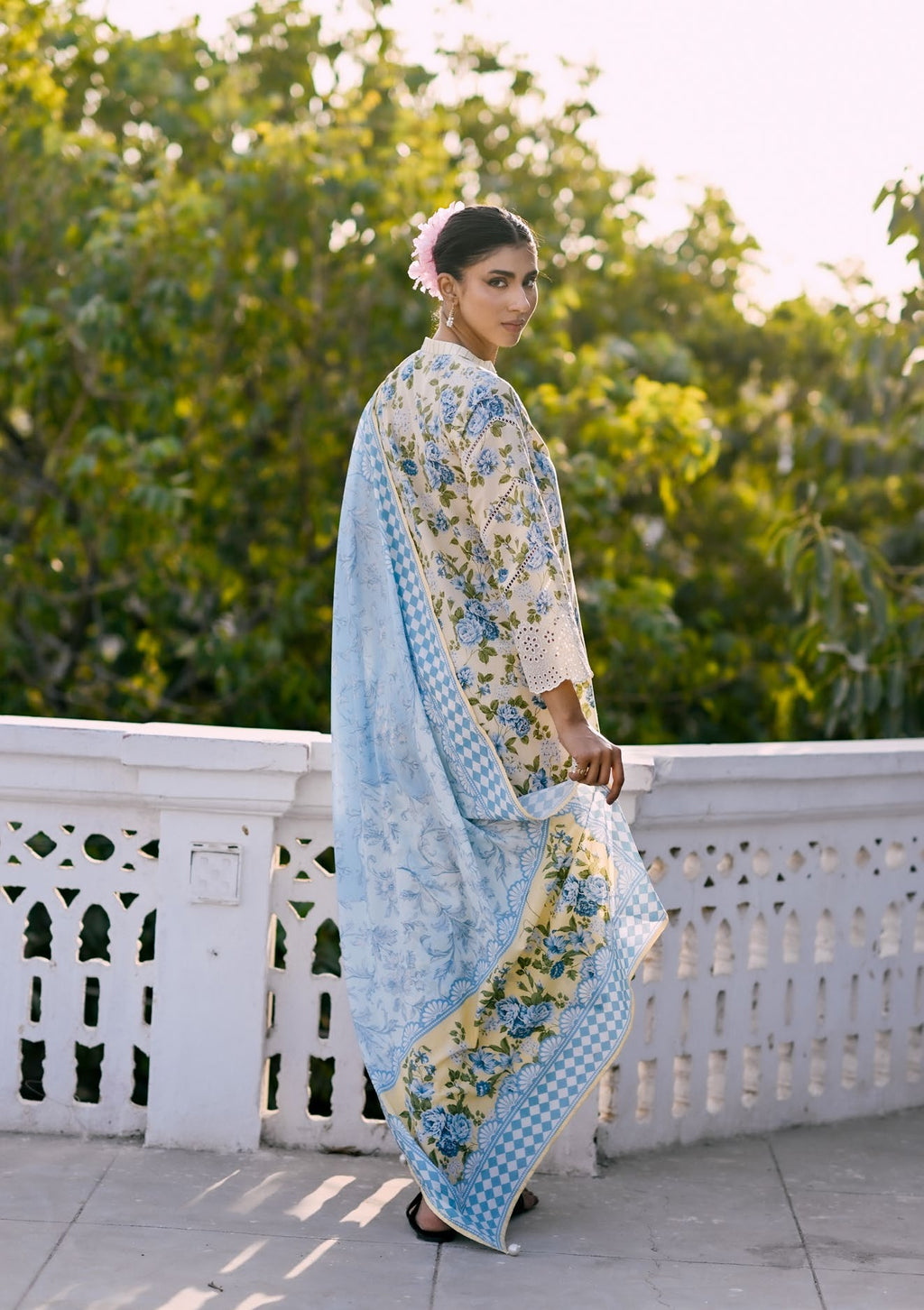 GulAhmed Blossom Thread Embroidered Lawn Suit