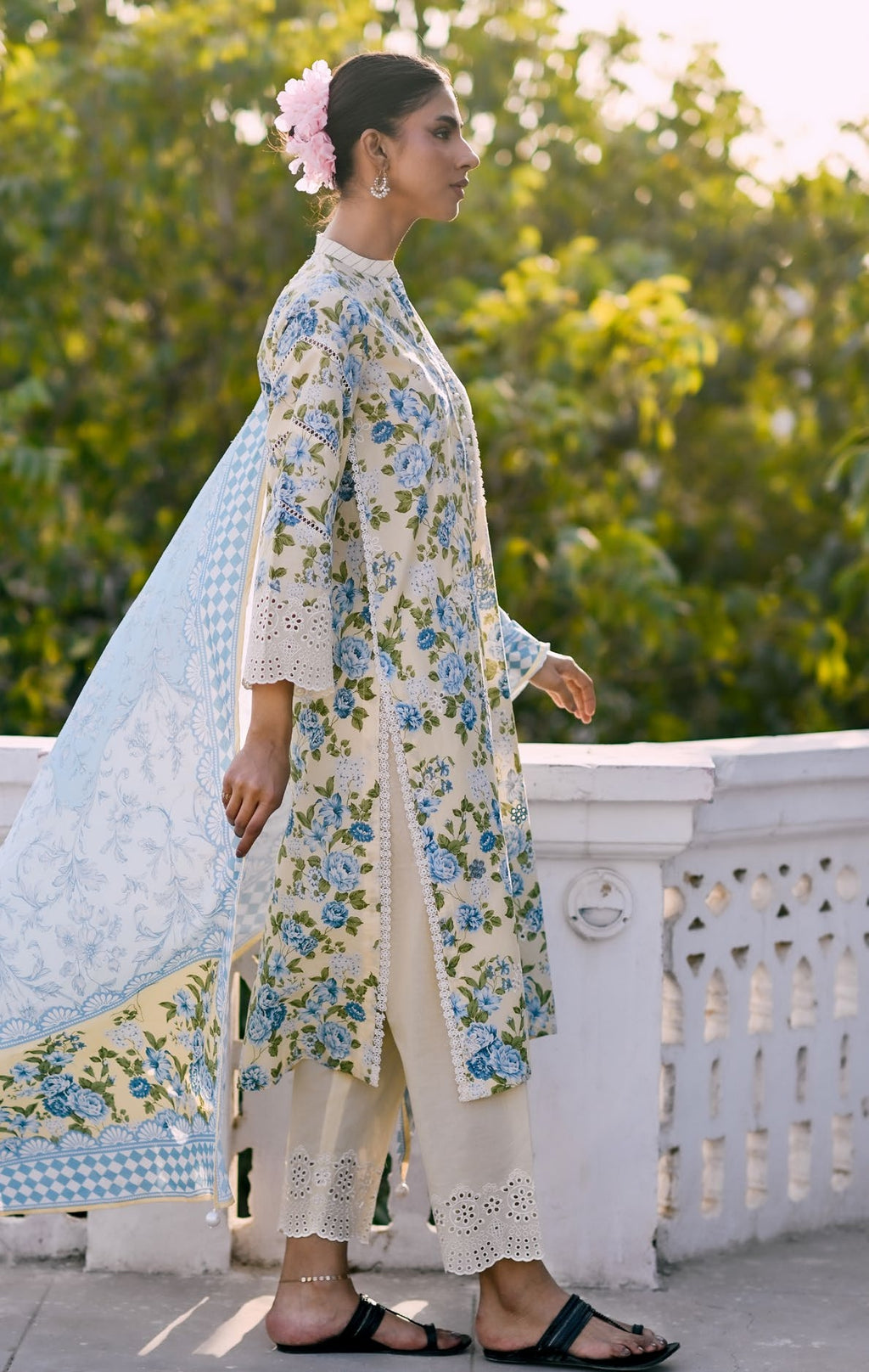 GulAhmed Blossom Thread Embroidered Lawn Suit