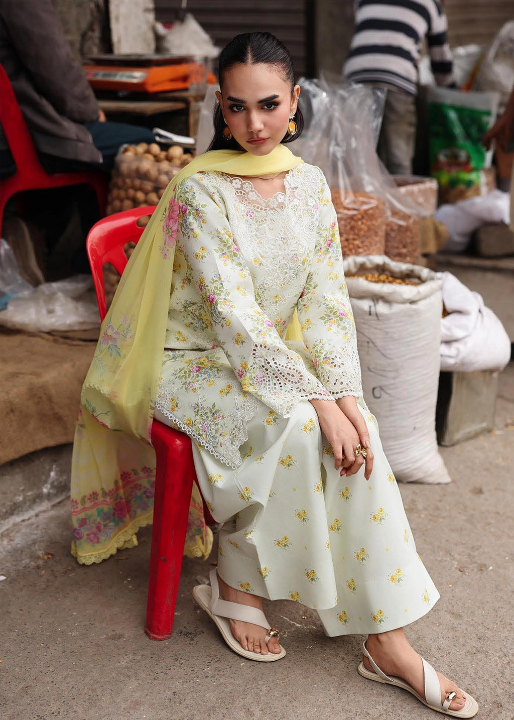 RajBari Nissa Floral Symphony Embroidered Lawn Unstitched 3Pc Suit