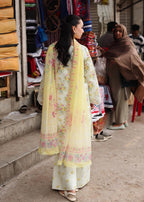RajBari Nissa Floral Symphony Embroidered Lawn Unstitched 3Pc Suit