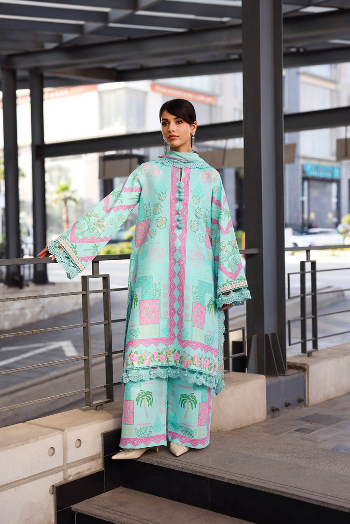 NAQSH Cocktail Summer '26 Aqua Veil Unstitched 3 Piece Suit image 1