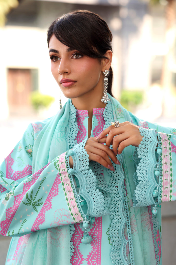 NAQSH Cocktail Summer '26 Aqua Veil Unstitched 3 Piece Suit image 2