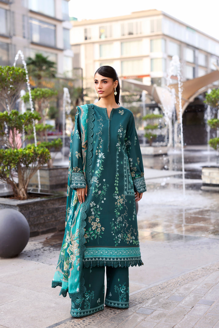 NAQSH Cocktail Summer '26 Teal Tranquil Unstitched 3 Piece Suit image 1