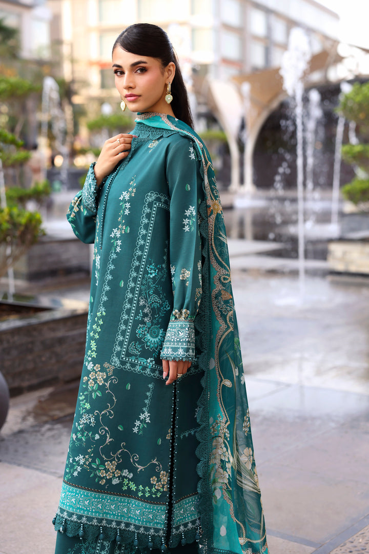 NAQSH Cocktail Summer '26 Teal Tranquil Unstitched 3 Piece Suit image 4