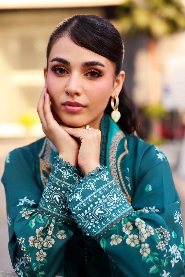 NAQSH Cocktail Summer '26 Teal Tranquil Unstitched 3 Piece Suit image 2