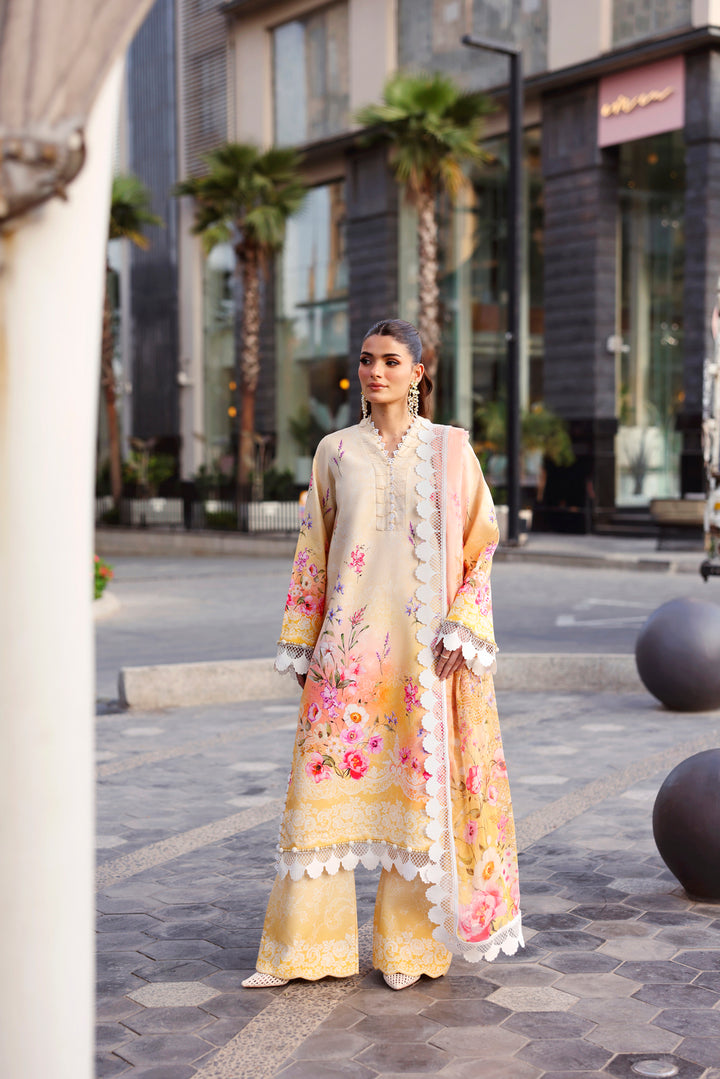 NAQSH Cocktail Summer '26 Peach Petal Unstitched 3 Piece Suit image 1