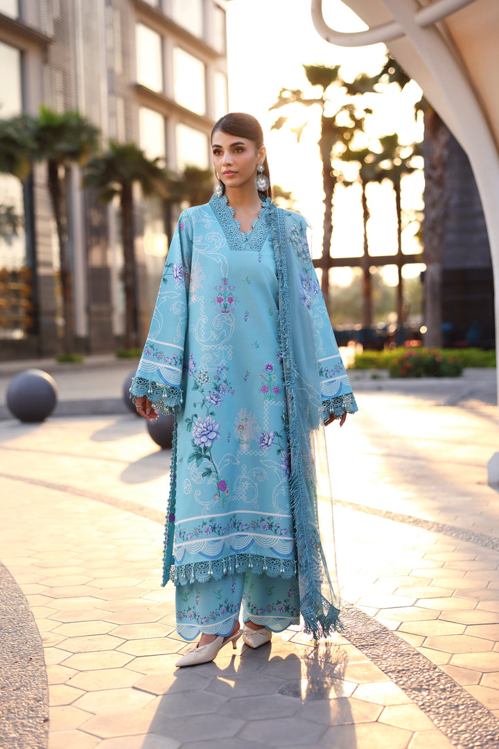 NAQSH Cocktail Summer '26 Serene Sky Unstitched 3 Piece Suit image 1
