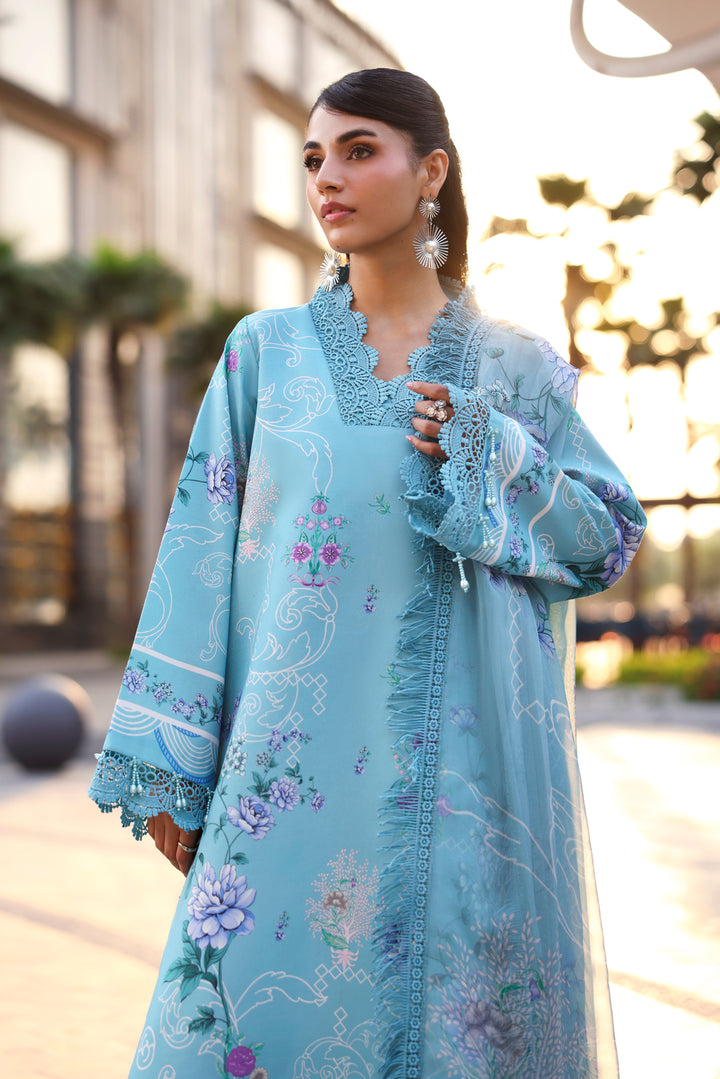 NAQSH Cocktail Summer '26 Serene Sky Unstitched 3 Piece Suit image 2