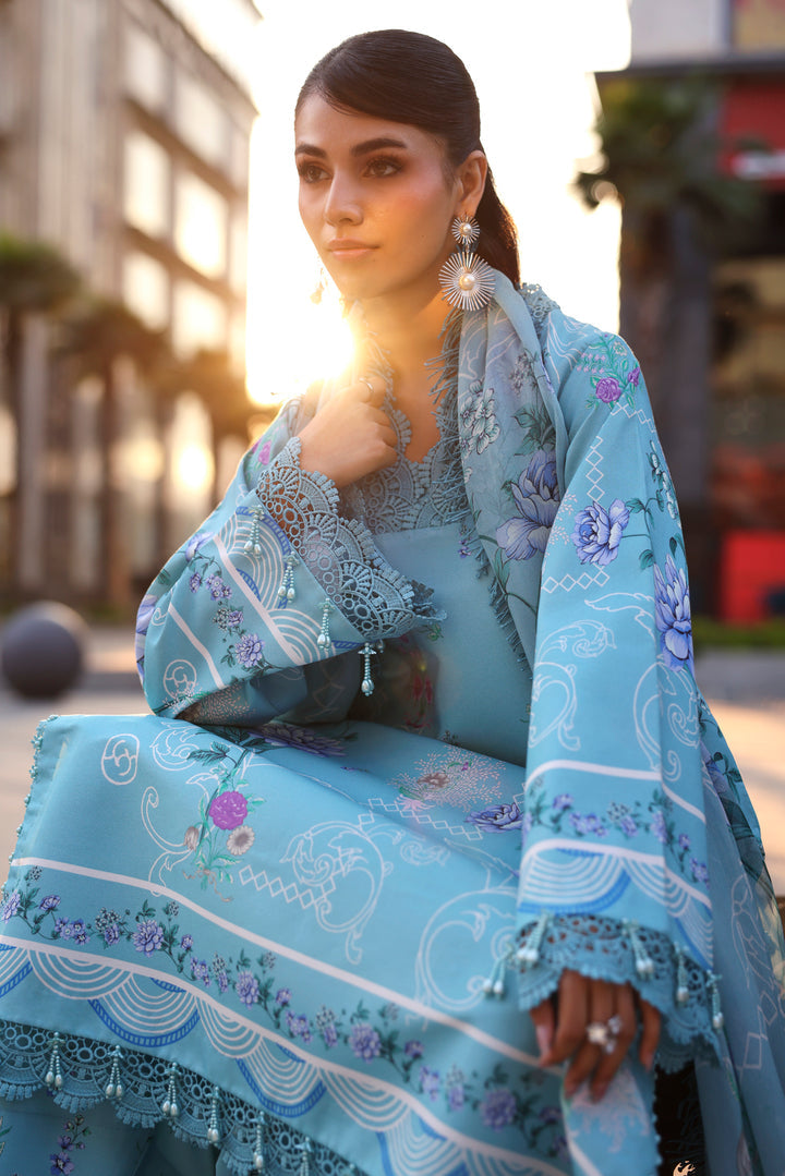 NAQSH Cocktail Summer '26 Serene Sky Unstitched 3 Piece Suit image 4