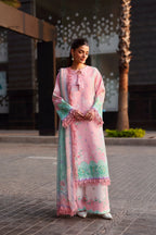 NAQSH Cocktail Summer '26 Blush Bloom Unstitched 3 Piece Suit image 1