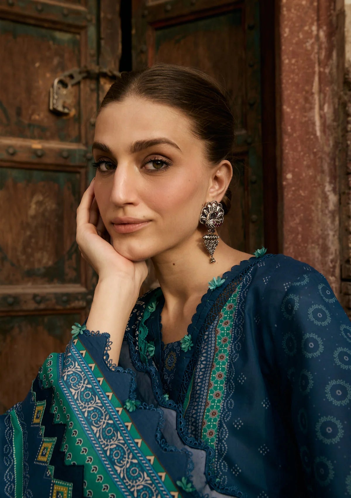 Kahf Aangan Prints Chiffon '26 – Sumbul – Unstitched 3 Piece