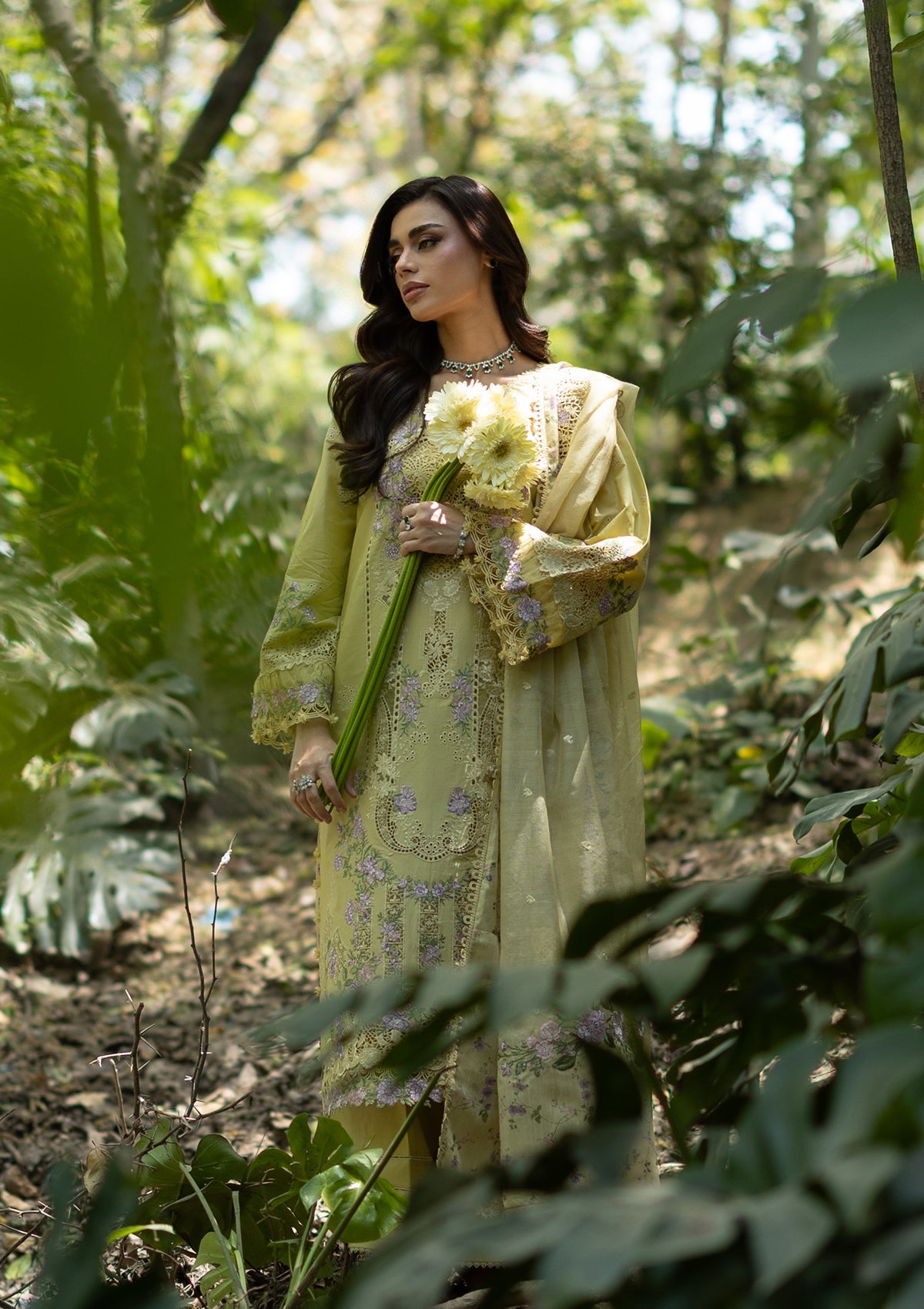 Elaf Luxury Lawn Vol II '26 – Butter Yellow – Unstitched 3 Piece