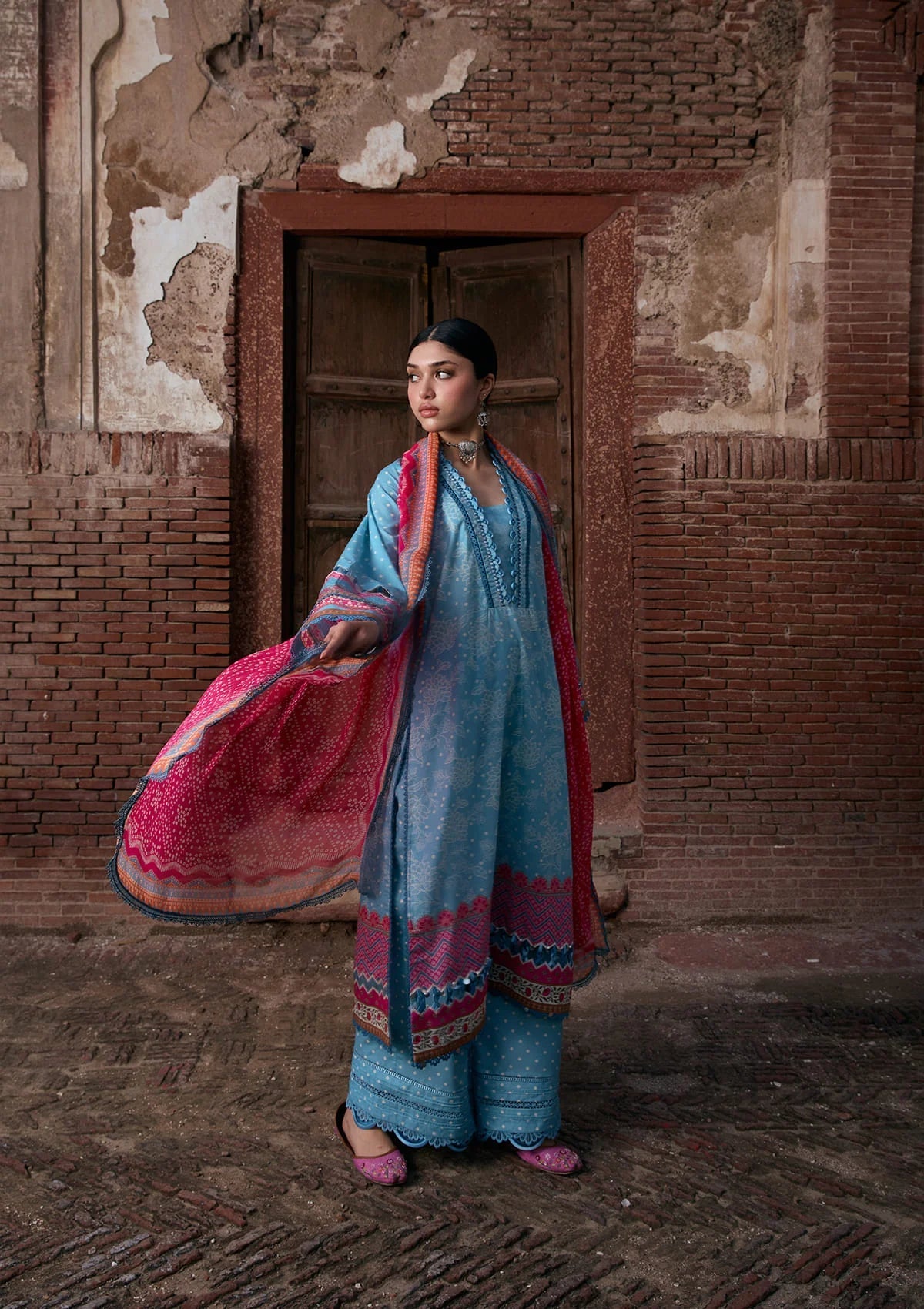 Kahf Aangan Prints Chiffon '26 – Shabnam – Unstitched 3 Piece
