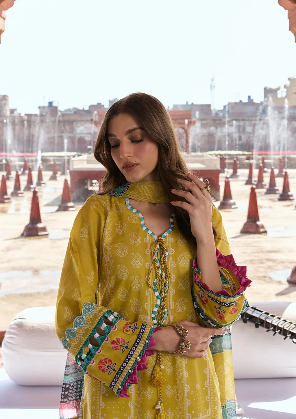 Kahf Aangan Prints Chiffon '26 – Zarafshan – Unstitched 3 Piece