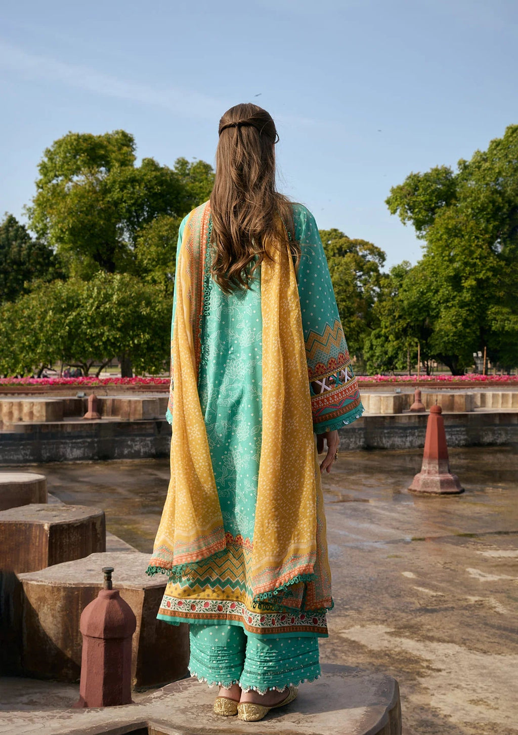 Kahf Aangan Prints Chiffon '26 – Nazish – Unstitched 3 Piece