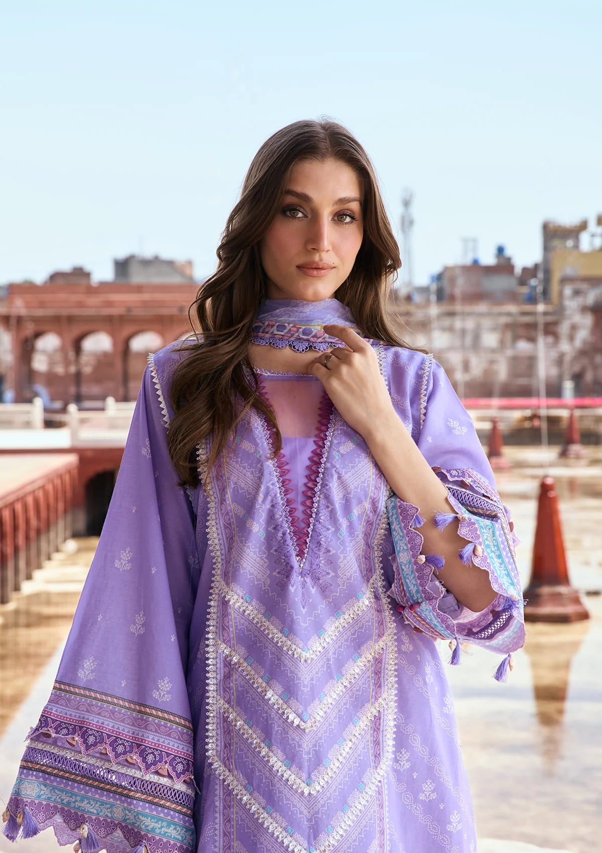 Kahf Aangan Prints Chiffon '26 – Najam – Unstitched 3 Piece