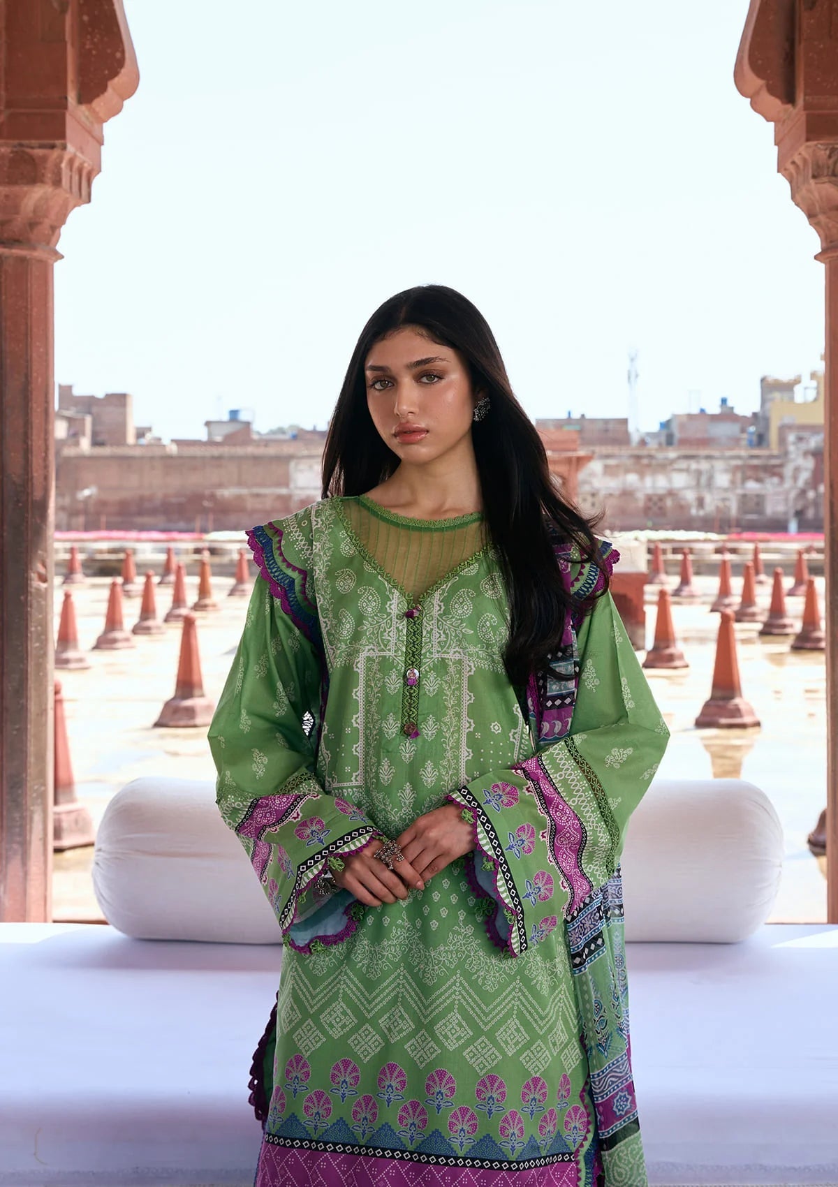 Kahf Aangan Prints Chiffon '26 – Rumi – Unstitched 3 Piece