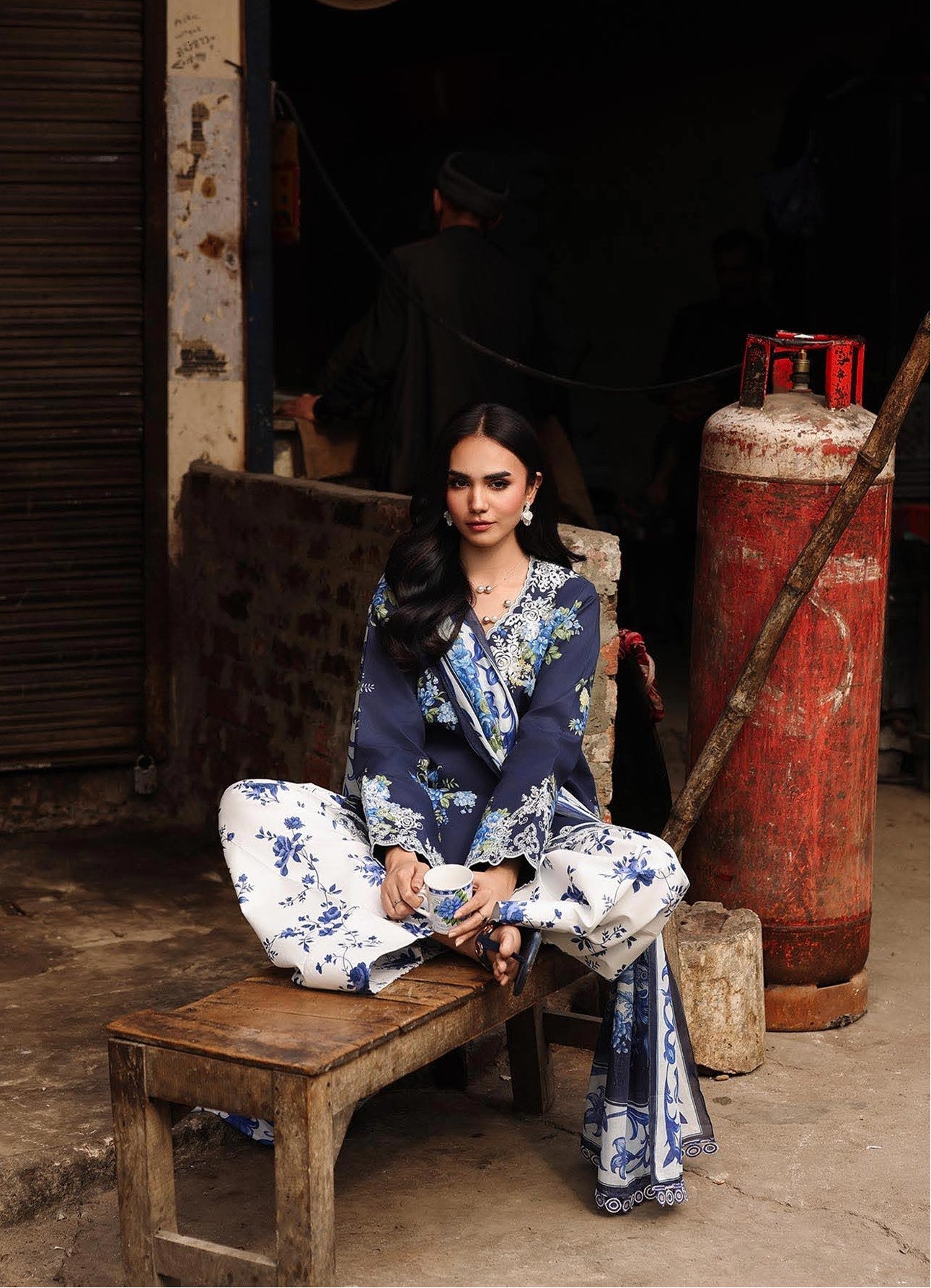 RajBari Nissa Floral Symphony Embroidered Lawn Unstitched 3Pc Suit