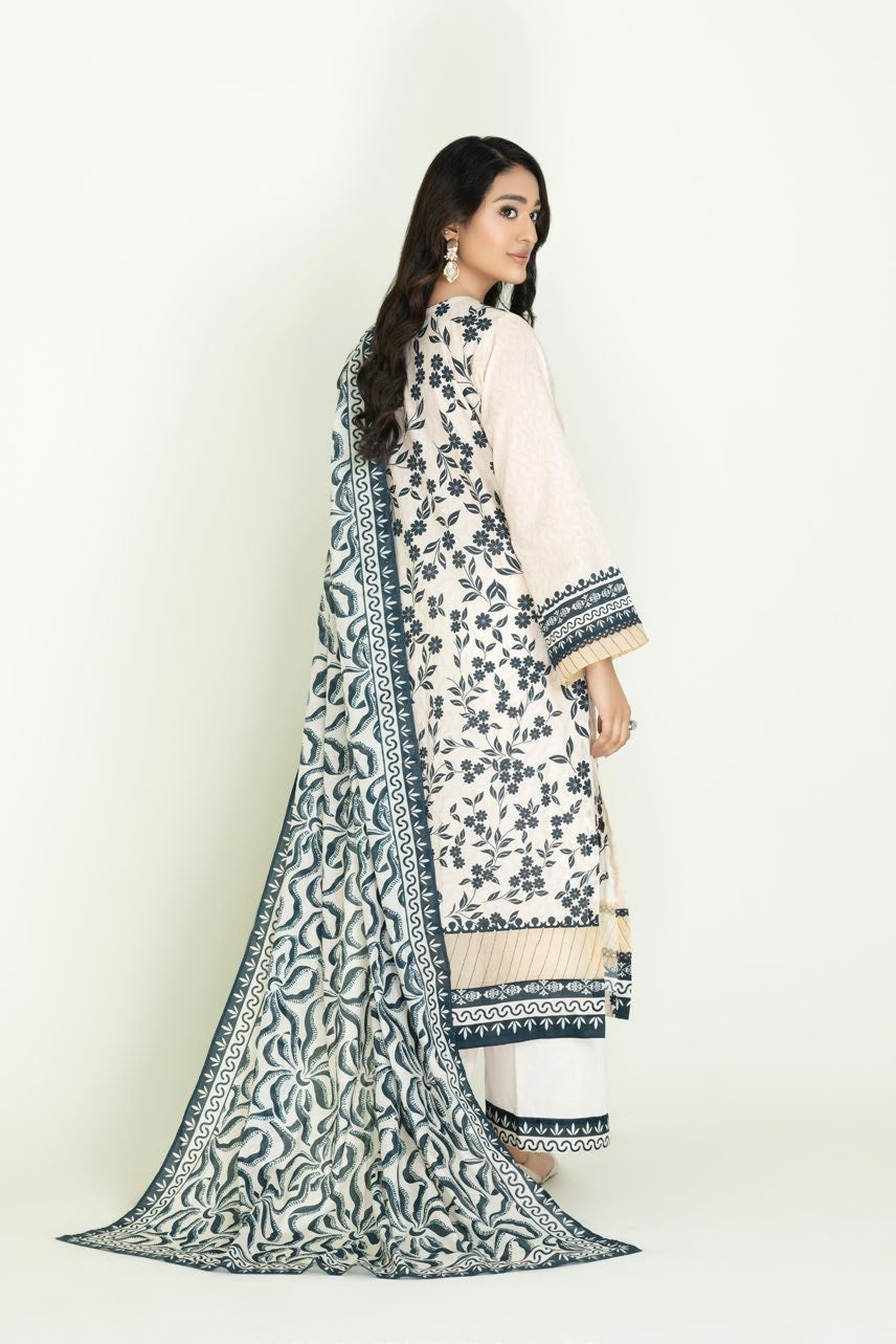3 Piece Embroidered Lawn Suit│KHAS Amaira Stitched