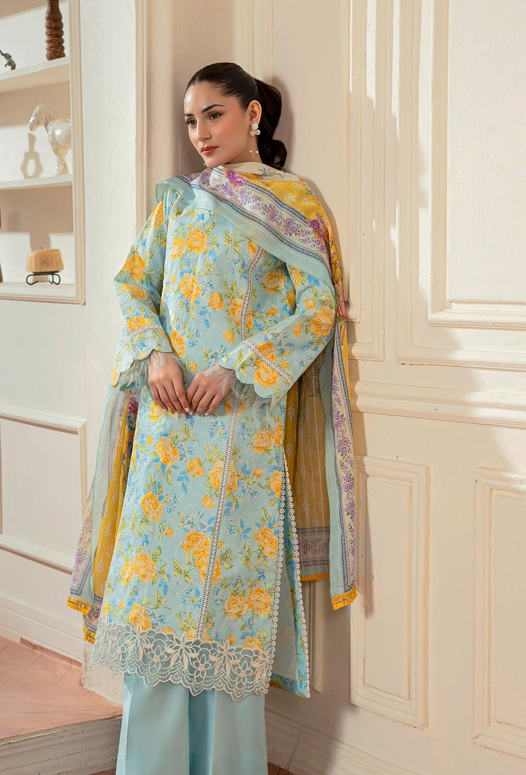 Raha Premium Printkari by Rajbari Vol 02 - Design 01 - Unstitched 3 Piece