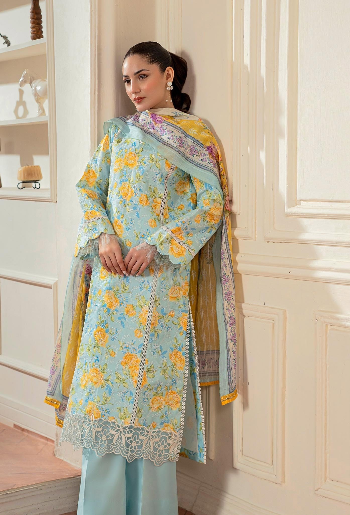 Raha Premium Printkari by Rajbari Vol 02 - Design 01 - Unstitched 3 Piece