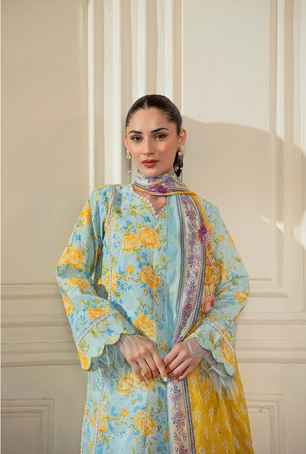 Raha Premium Printkari by Rajbari Vol 02 - Design 01 - Unstitched 3 Piece