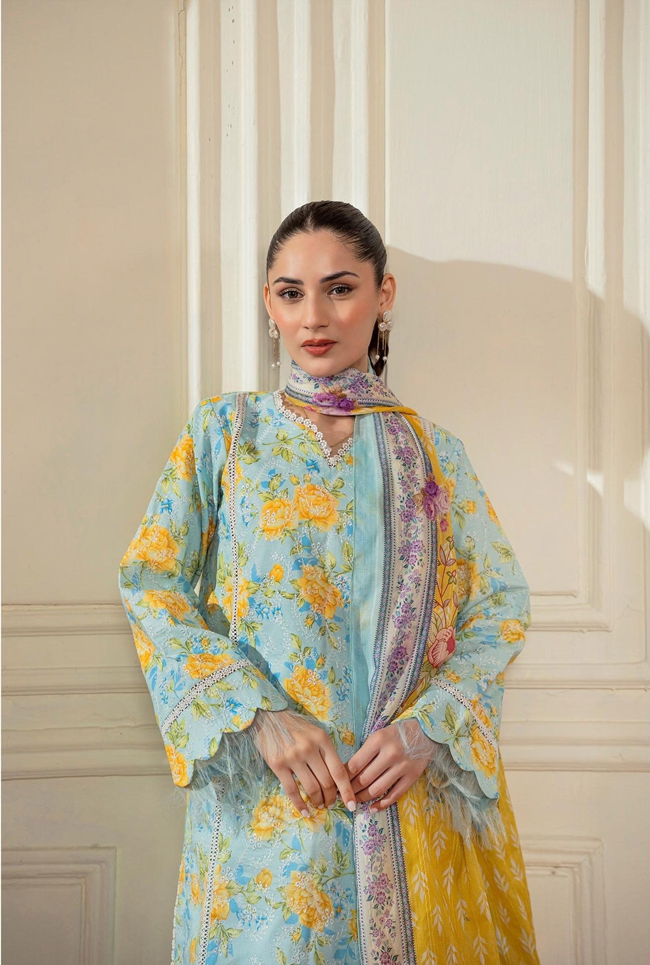 Raha Premium Printkari by Rajbari Vol 02 - Design 01 - Unstitched 3 Piece