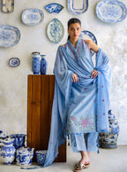 3-piece suit Fancy Embroidered│GulAhmed Lawn│Freesia