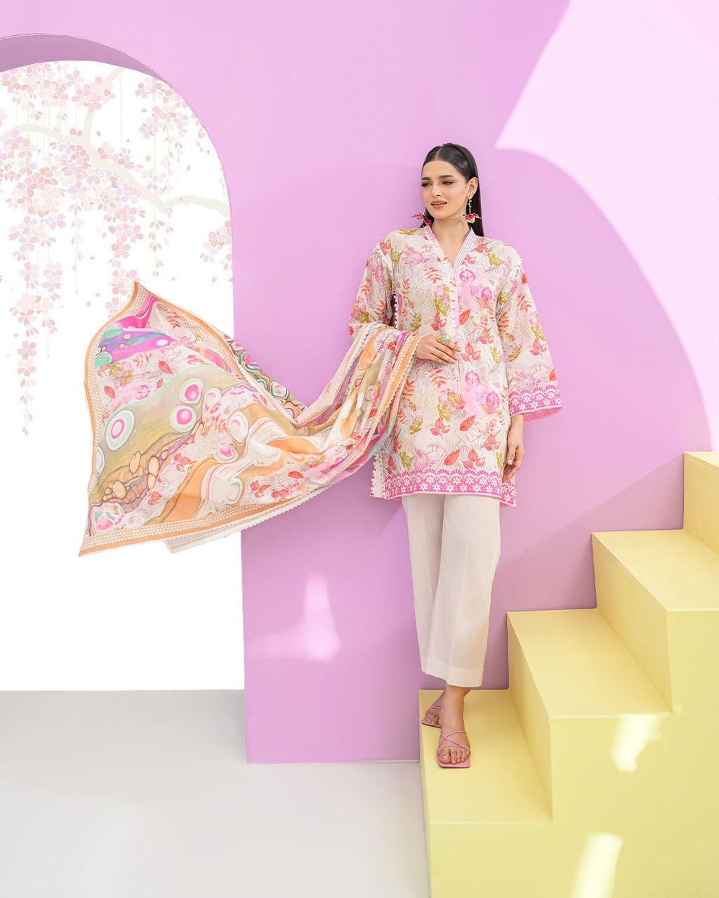GulAhmed Printed Elegance Printed Lawn Suit