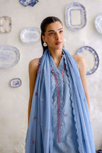 3-piece suit Fancy Embroidered│GulAhmed Lawn│Freesia