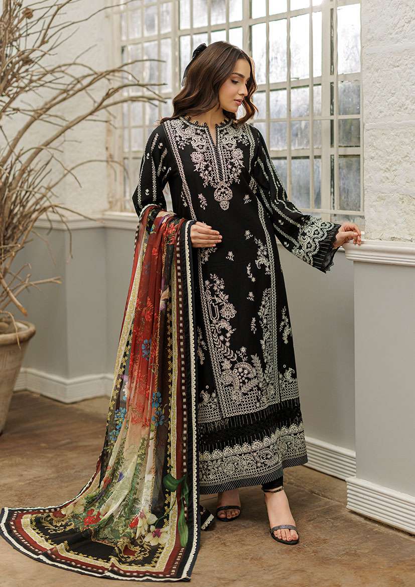 3-piece unstitched Lawn Suit ┃Zellbury