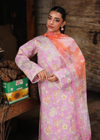 RajBari Nissa Floral Symphony Embroidered Lawn Unstitched 3Pc Suit