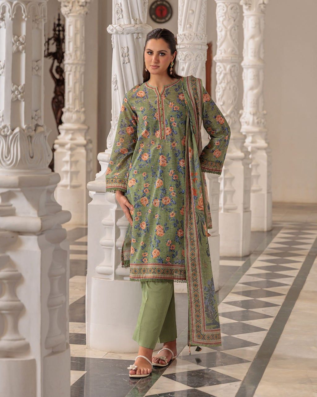 GulAhmed Soft Bloom Printed Lawn Suit