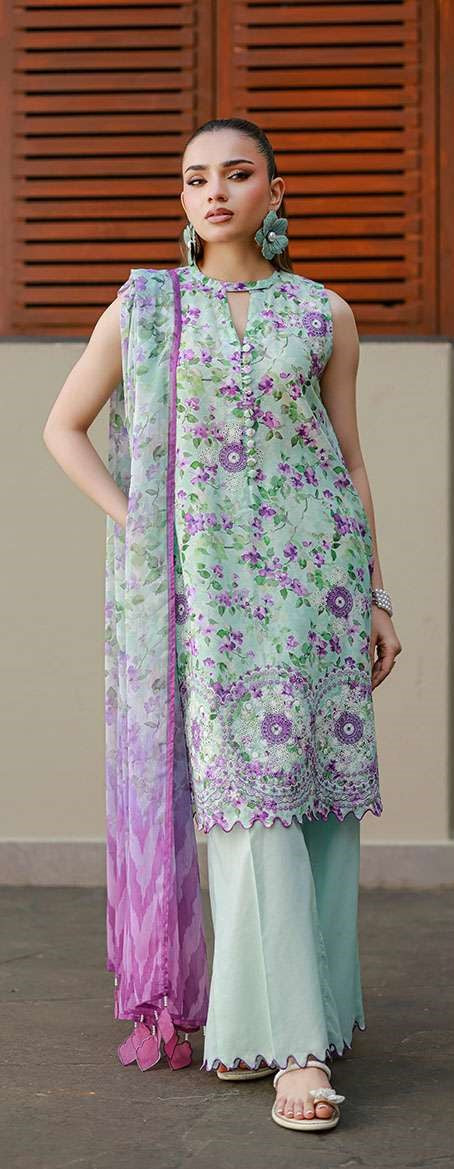 3-piece unstitched Lawn Suit ┃Zellbury