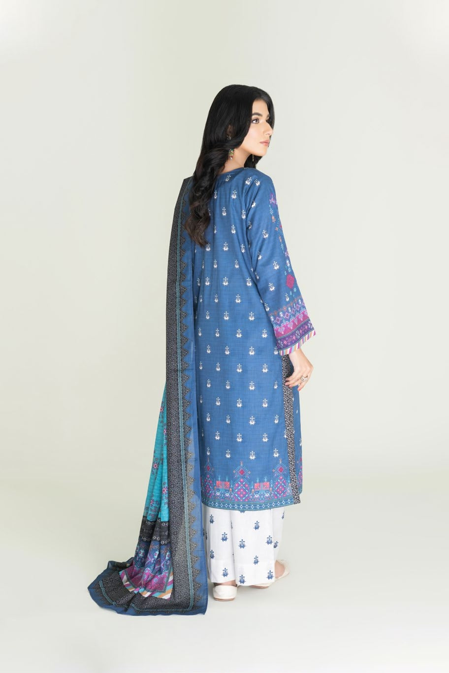 KHAS Amaira Printed 3 Piece Suit Stitched