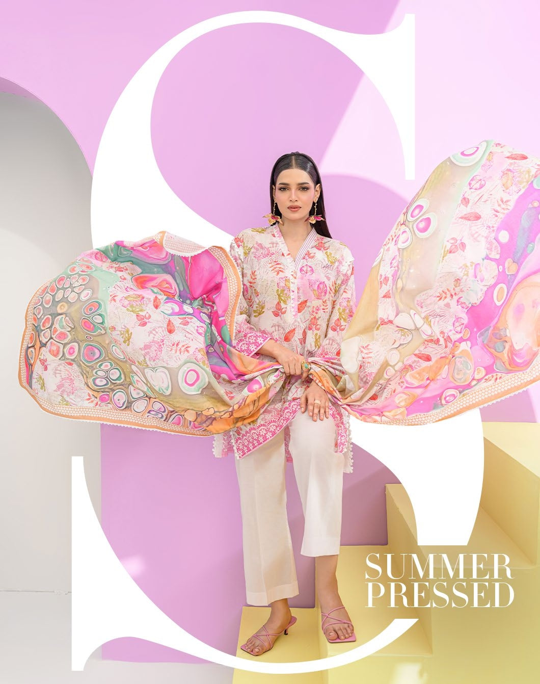 GulAhmed Printed Elegance Printed Lawn Suit