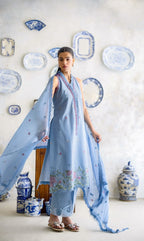 3-piece suit Fancy Embroidered│GulAhmed Lawn│Freesia