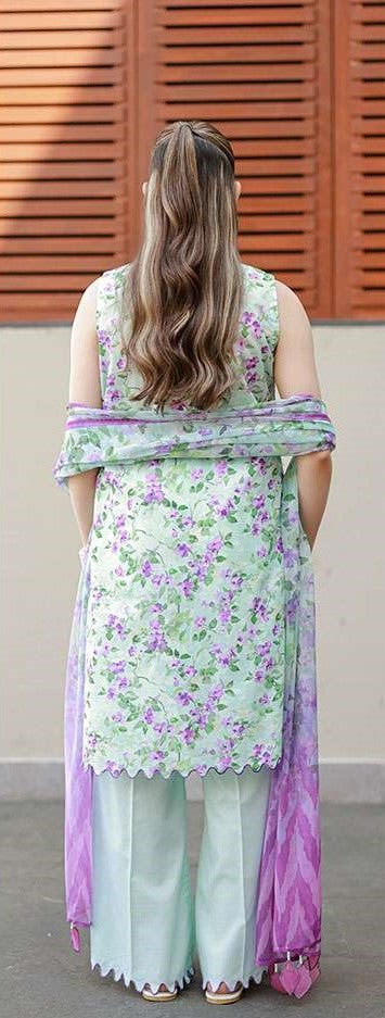 3-piece unstitched Lawn Suit ┃Zellbury