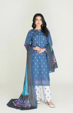 KHAS Amaira Printed 3 Piece Suit Stitched